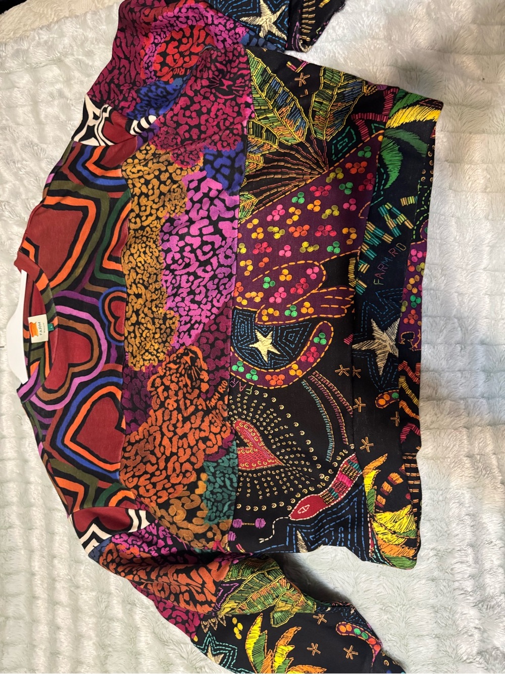 FARM Rio Multicolor Patterned Sweatshirt - Purple, Pink, Green, Orange, Black - Picture 4 of 4
